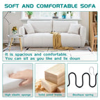 W85in Modern Upholstered 3 Seater Fabric Couch Sofa for Living Room