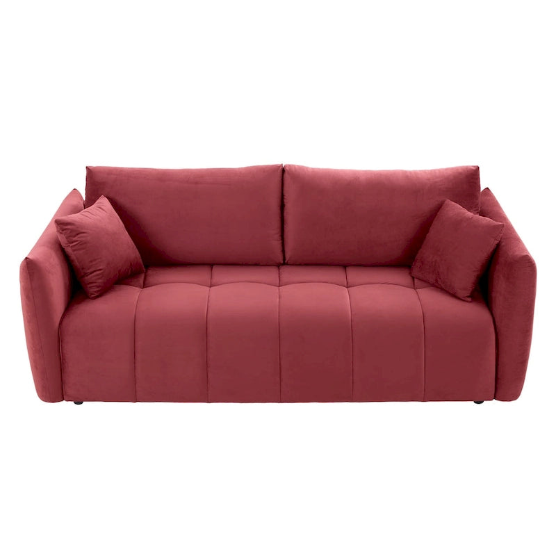 W85in Modern Upholstered 3 Seater Fabric Couch Sofa for Living Room
