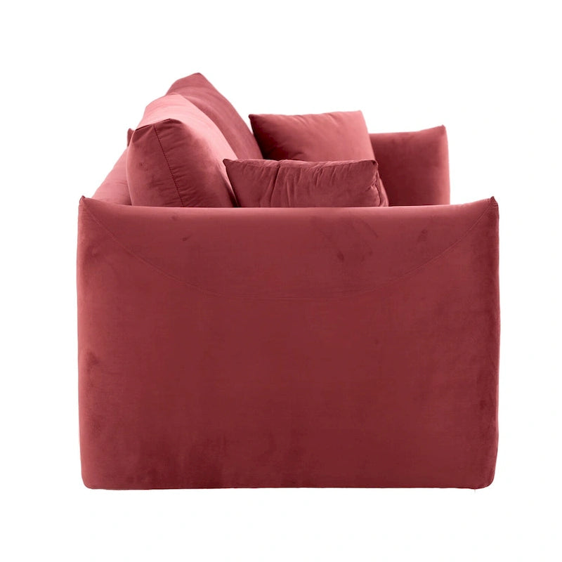 W85in Modern Upholstered 3 Seater Fabric Couch Sofa for Living Room