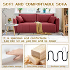 W85in Modern Upholstered 3 Seater Fabric Couch Sofa for Living Room