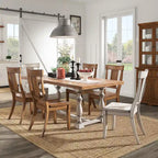 Eleanor 78-inch Oak Dining Table with Turned Leg Trestle Base by iNSPIRE Q Classic