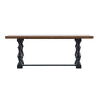 Eleanor 78-inch Oak Dining Table with Turned Leg Trestle Base by iNSPIRE Q Classic