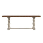 Eleanor 78-inch Oak Dining Table with Turned Leg Trestle Base by iNSPIRE Q Classic
