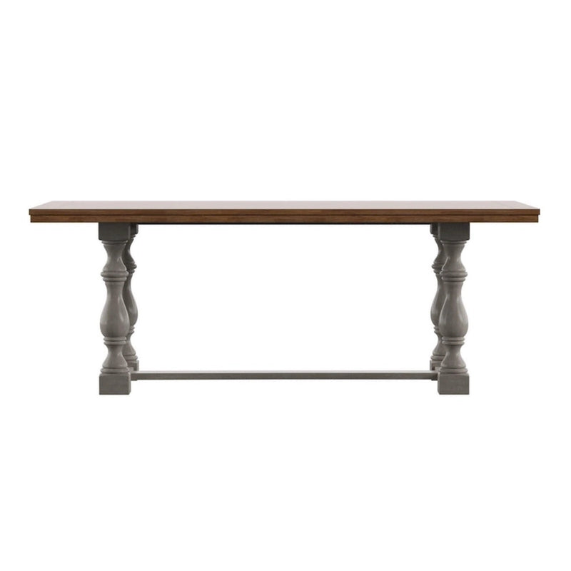 Eleanor 78-inch Oak Dining Table with Turned Leg Trestle Base by iNSPIRE Q Classic