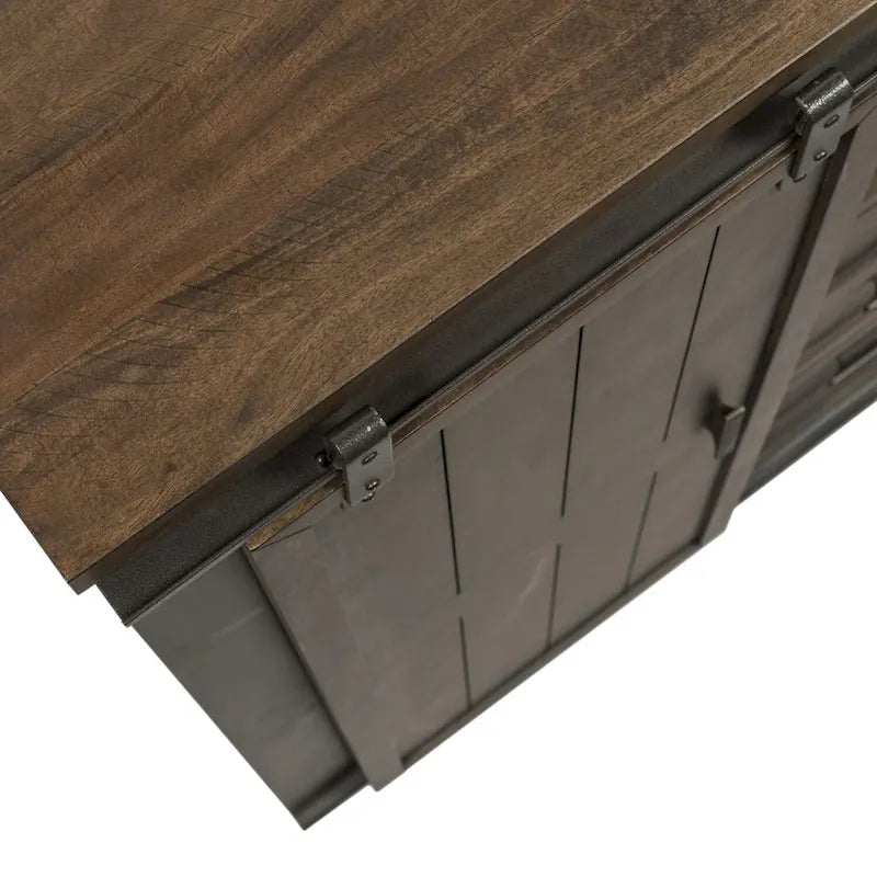 Thornwood Hills Rock Beaten Grey Sliding Door Chest