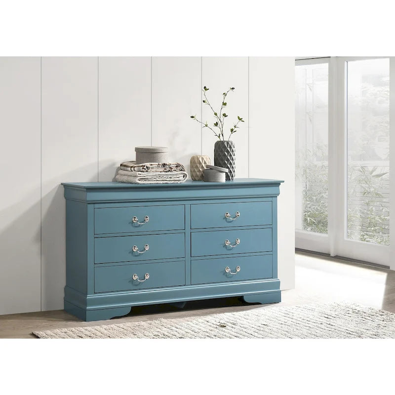Louis Phillipe 2 6-Drawer Dresser