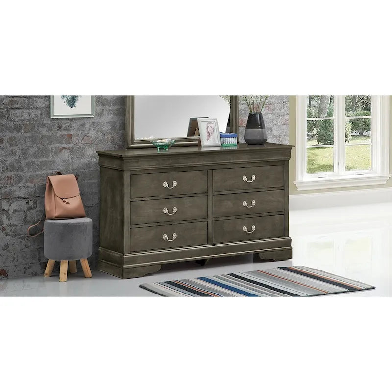 Louis Phillipe 2 6-Drawer Dresser