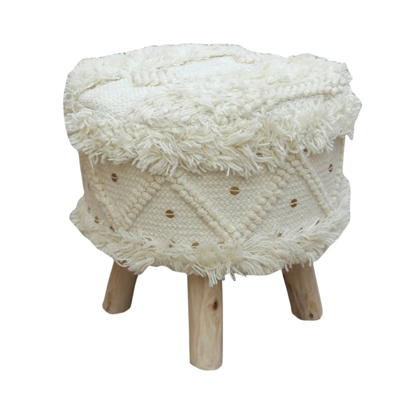 Roja Handcrafted Boho Fabric Stool by Christopher Knight Home