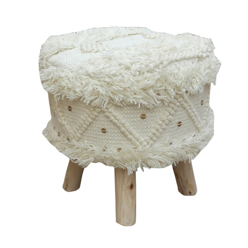 Roja Handcrafted Boho Fabric Stool by Christopher Knight Home