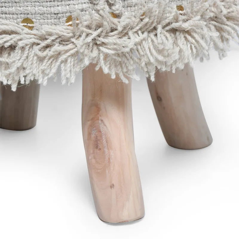 Roja Handcrafted Boho Fabric Stool by Christopher Knight Home