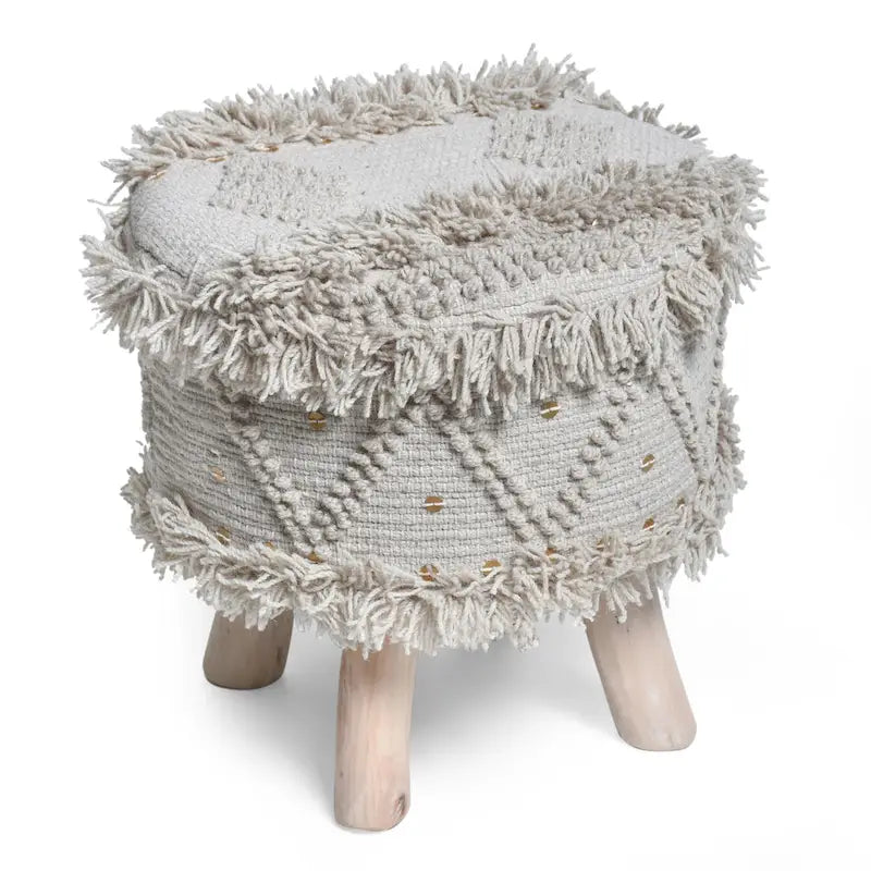 Roja Handcrafted Boho Fabric Stool by Christopher Knight Home