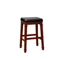 Linon Elle Black Faux Leather Backless 31.01-inch Bar Stool