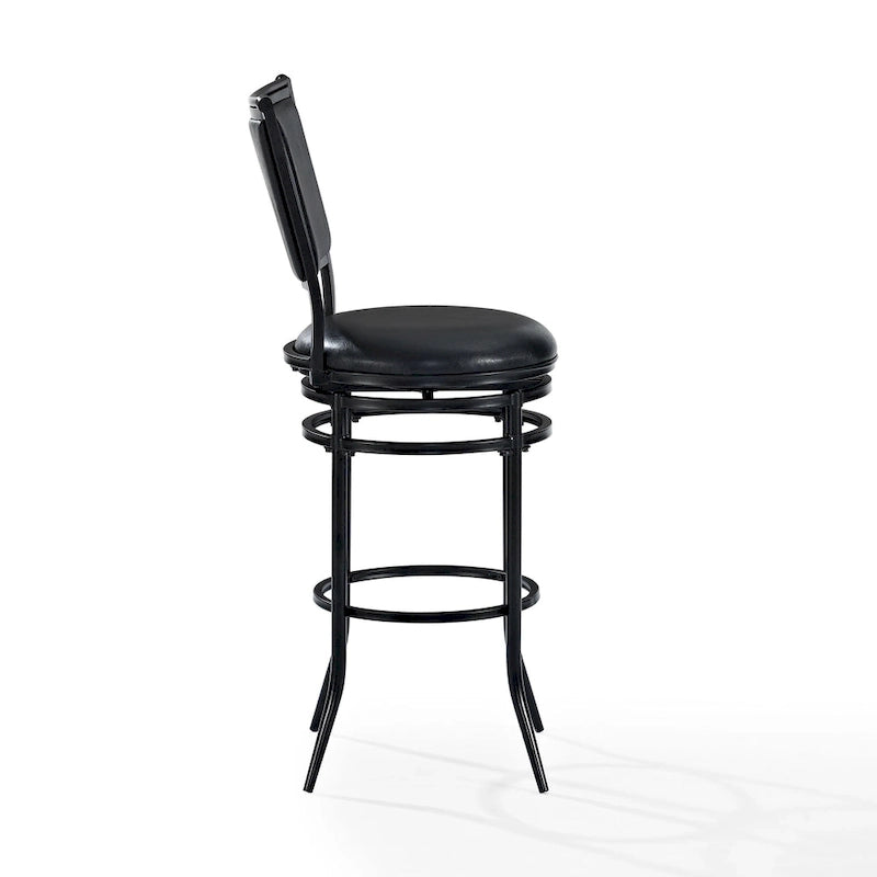 Rachel Black Swivel Bar Stool - N/A