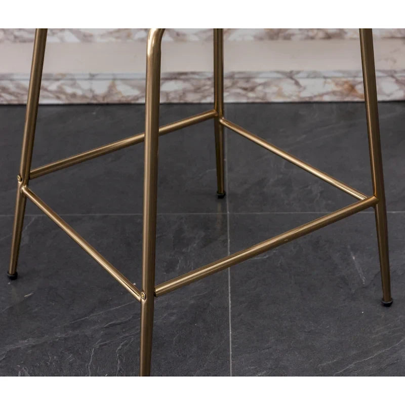 Roundhill Furniture Aufurr Modern Velvet 26.50 Counter Height Stool (Set of 2)