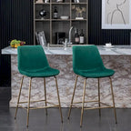 Roundhill Furniture Aufurr Modern Velvet 26.50 Counter Height Stool (Set of 2)