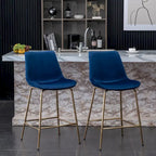 Roundhill Furniture Aufurr Modern Velvet 26.50 Counter Height Stool (Set of 2)