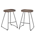 Lifestorey Chapman Scooped-seat Stools (Set of 2)