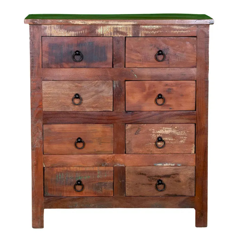 Maadze 32  Wide Reclaimed wood 8-Drawers Chest
