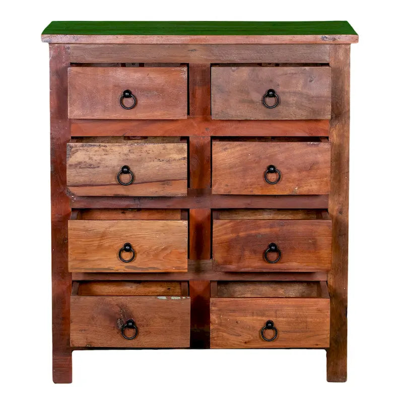 Maadze 32  Wide Reclaimed wood 8-Drawers Chest