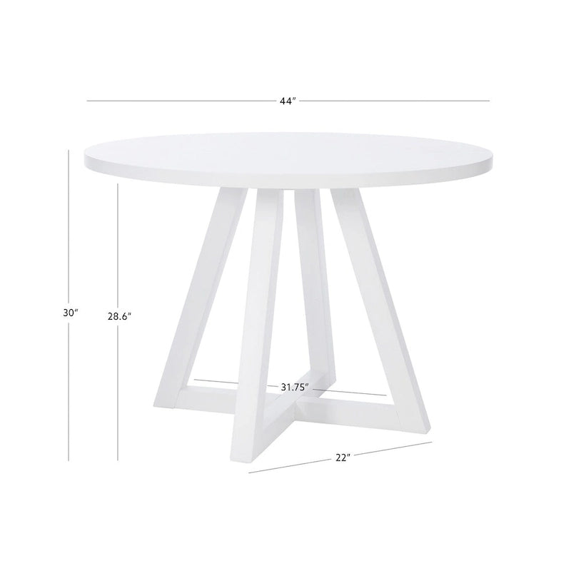 Catron White Round Dining Table