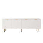 Modern warm white TV cabinet for 80 inch TV Stands