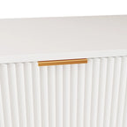 Modern warm white TV cabinet for 80 inch TV Stands