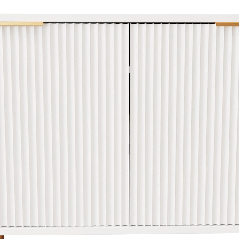 Modern warm white TV cabinet for 80 inch TV Stands