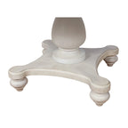 Roundhill Furniture Arch Weathered Oak Round Dining Table - Weathered oak and white