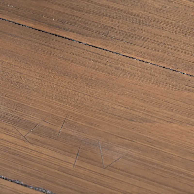 Roundhill Furniture Arch Weathered Oak Round Dining Table - Weathered oak and white