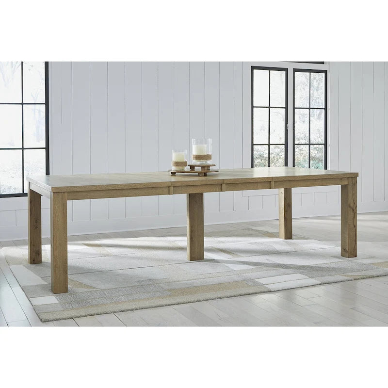 Signature Design by Ashley Galliden Light Brown Dining Extension Table - 44.5  W x 108  D x 30.13  H