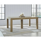 Signature Design by Ashley Galliden Light Brown Dining Extension Table - 44.5  W x 108  D x 30.13  H