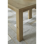 Signature Design by Ashley Galliden Light Brown Dining Extension Table - 44.5  W x 108  D x 30.13  H