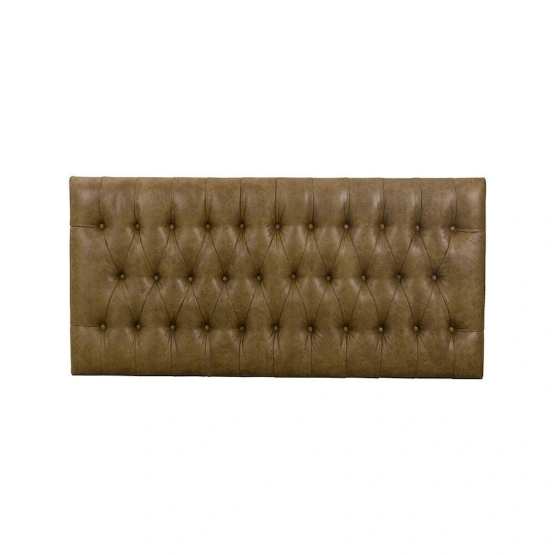 HomePop Draper Light Brown Button-tufted Ottoman