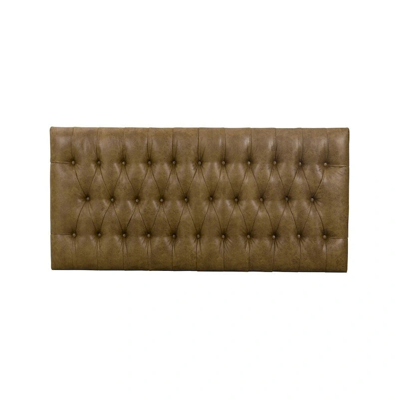 HomePop Draper Light Brown Button-tufted Ottoman
