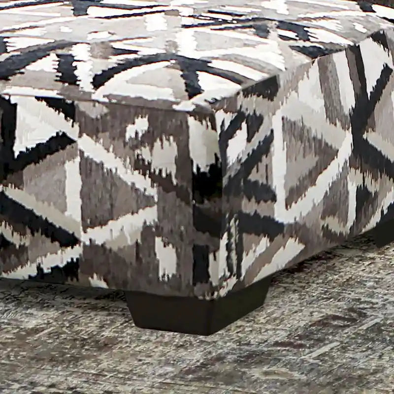 Demming Transitional Multicolored Linen-like Ottoman by Furniture of America