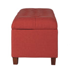Copper Grove Bresse Button-tufted Cranberry Storage Bench