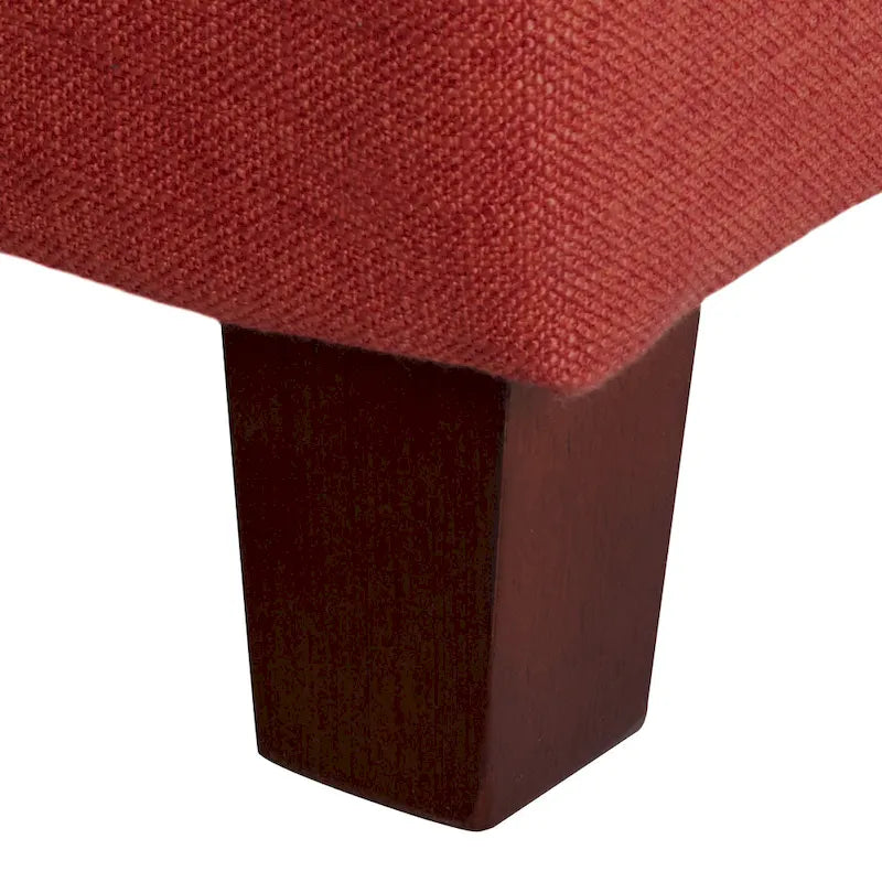 Copper Grove Bresse Button-tufted Cranberry Storage Bench