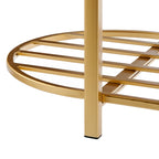 Frisly Shearling Fabric Bench w/ Shelf