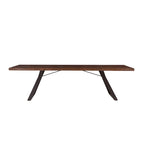 Nottingham 106-Inch Acacia Wood Dining Table in Walnut Finish