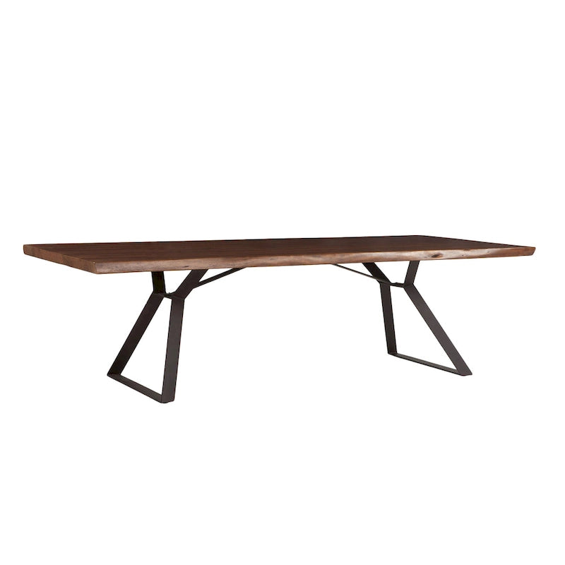 Nottingham 106-Inch Acacia Wood Dining Table in Walnut Finish