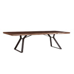 Nottingham 106-Inch Acacia Wood Dining Table in Walnut Finish