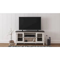 Dorrinson Casual Large TV Stand w/Fireplace Option, White/Brown