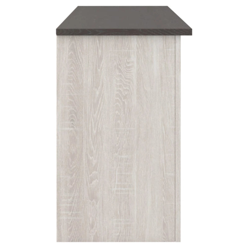 Dorrinson Casual Large TV Stand w/Fireplace Option, White/Brown