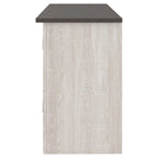 Dorrinson Casual Large TV Stand w/Fireplace Option, White/Brown