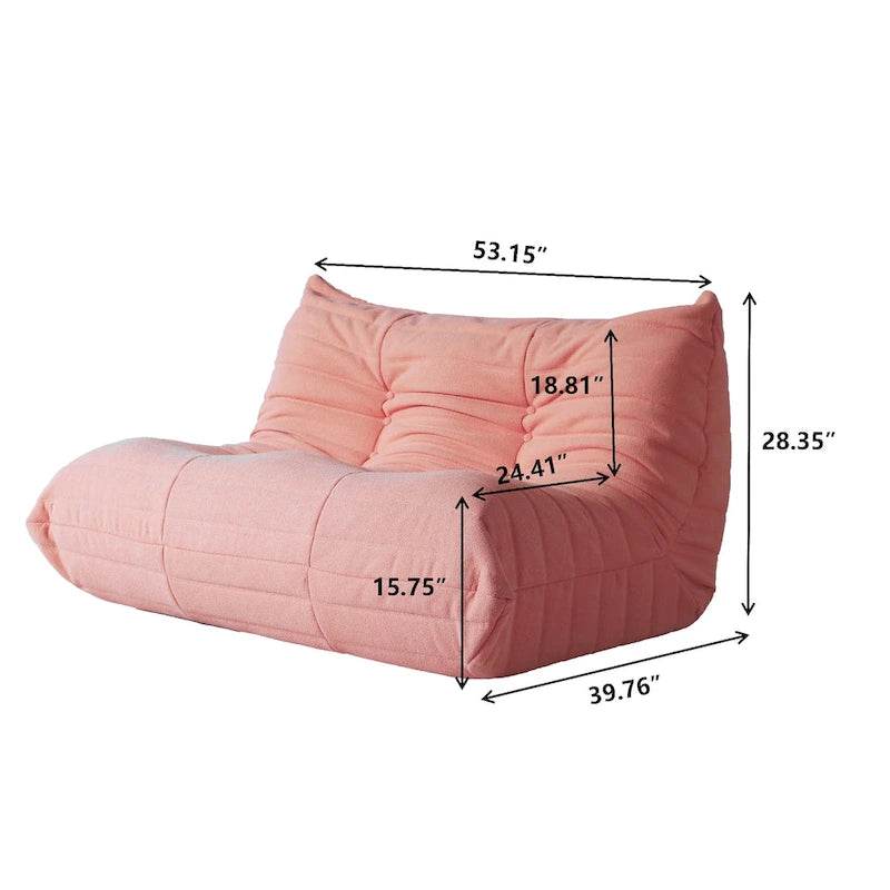 Comfy Lazy Floor Sofa Couch,Teddy Velvet Bean Bag Chairs for Living Room Bedroom Office Salon