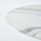 42.1  Tulip Dining Table With Round Marble Pattern Table Top for 4-6 People
