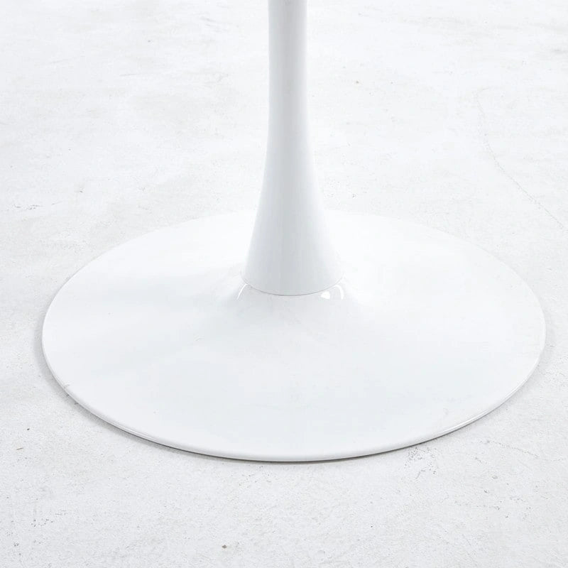 42.1  Tulip Dining Table With Round Marble Pattern Table Top for 4-6 People