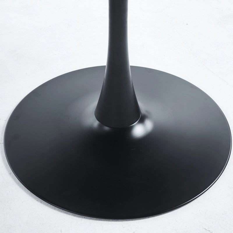 42.1  Tulip Dining Table With Round Marble Pattern Table Top for 4-6 People