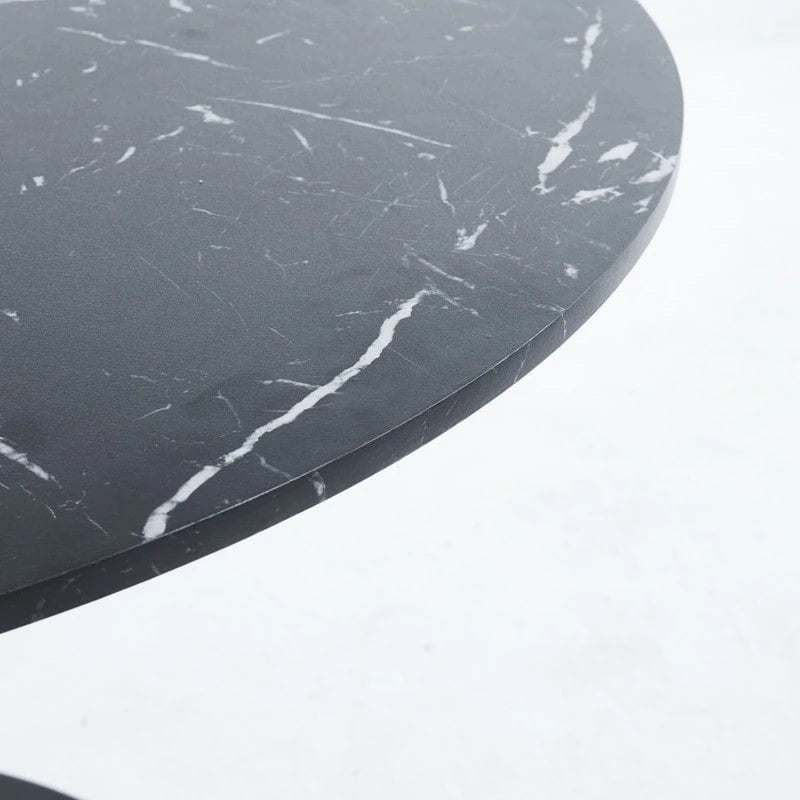 42.1  Tulip Dining Table With Round Marble Pattern Table Top for 4-6 People