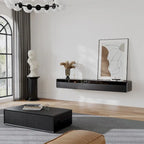 Modern Rectangular Coffee Table, Wood Coffee Table with Storage, 4 Solid Wood Drawers, Fully-Assembled, 51